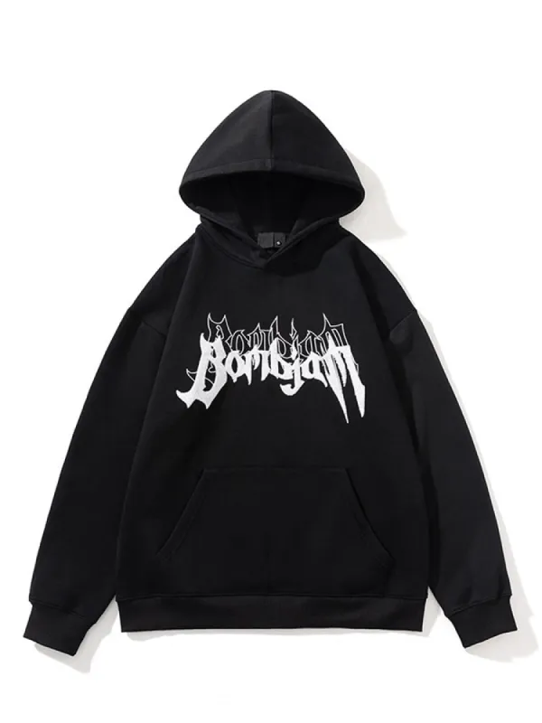 New Loose Embroidered Letters Hoodies made by Oeyes