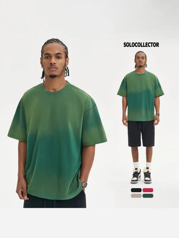 Cotton Dyeing Loose Trendy Men'S T-Shirts sold by Oeyes
