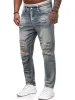 Men'S Ripped Mid-Waist Jeans sold by Oeyes