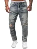 Men'S Ripped Mid-Waist Jeans sold by Oeyes