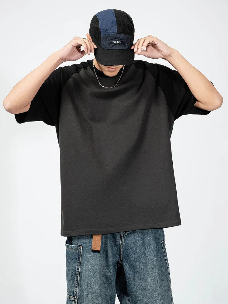 Retro Contrast Color T-Shirt sold by Oeyes product image thumbnail 3