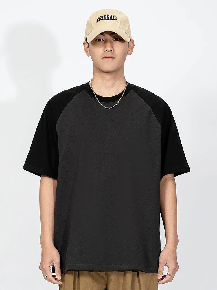 Retro Contrast Color T-Shirt sold by Oeyes product image thumbnail 2