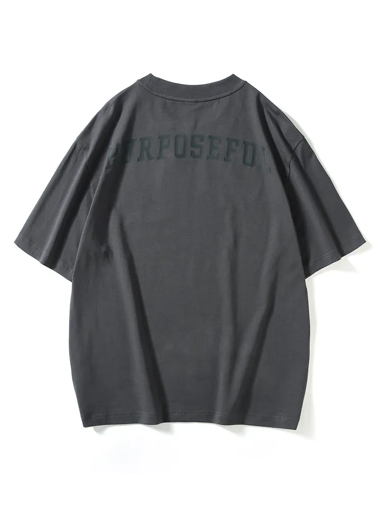 Raglan Sleeve Patchwork Fit Tees With Embroidery sold by Oeyes