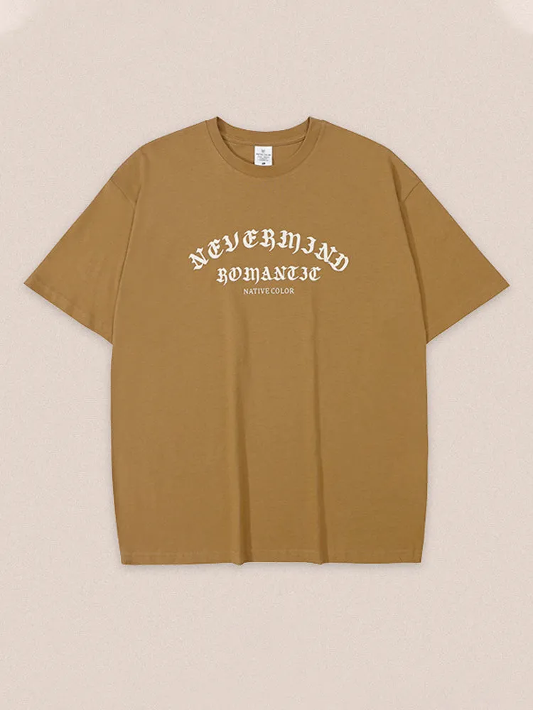 Men'S Loose Tees With Letters Print sold by Oeyes