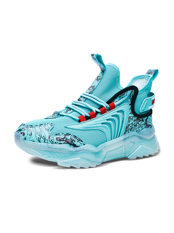Men'S Flyweaving Mesh High Top Chuncky Sneakers sold by Oeyes