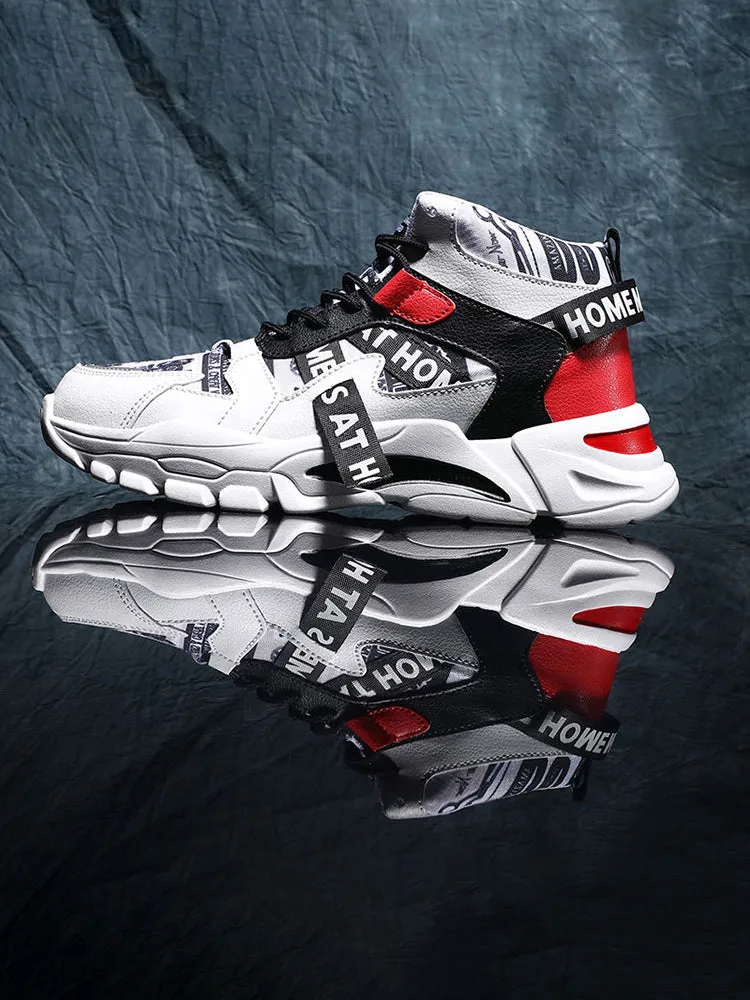 New Added Height Thick Sole High Top Running Men'S Casual Shoes sold by Oeyes product image thumbnail 4