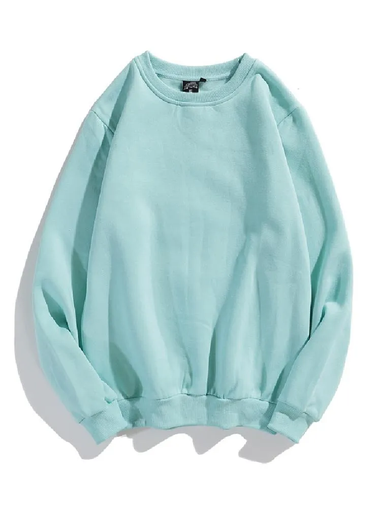 Solid Color Velvet Crewneck Hoodie sold by Oeyes product image thumbnail 5