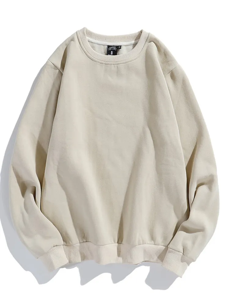 Solid Color Velvet Crewneck Hoodie sold by Oeyes