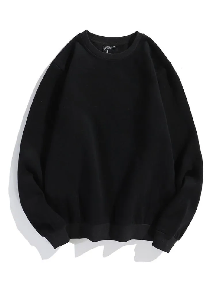 Solid Color Velvet Crewneck Hoodie sold by Oeyes product image thumbnail 3