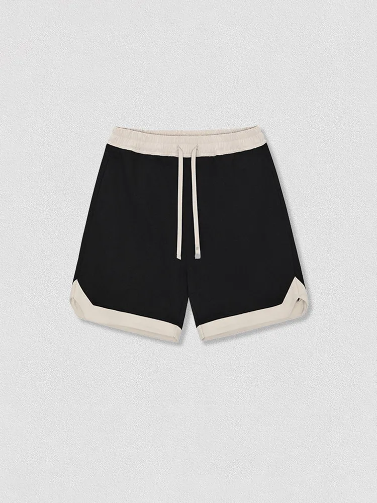Men'S Spliced Cropped Shorts sold by Oeyes product image thumbnail 2