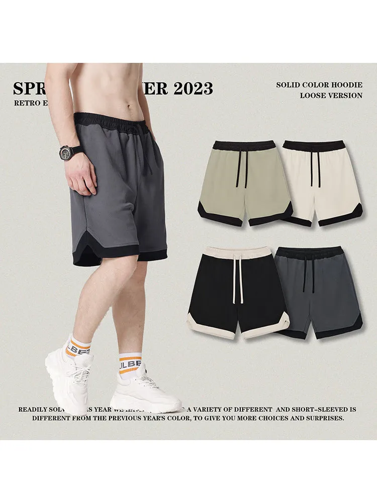 Men'S Spliced Cropped Shorts sold by Oeyes product image thumbnail 3