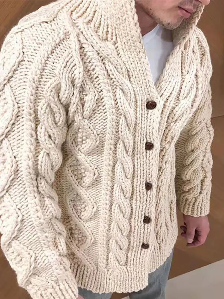Solid Color Jacquard Cardigan Sweaters sold by Oeyes product image thumbnail 5