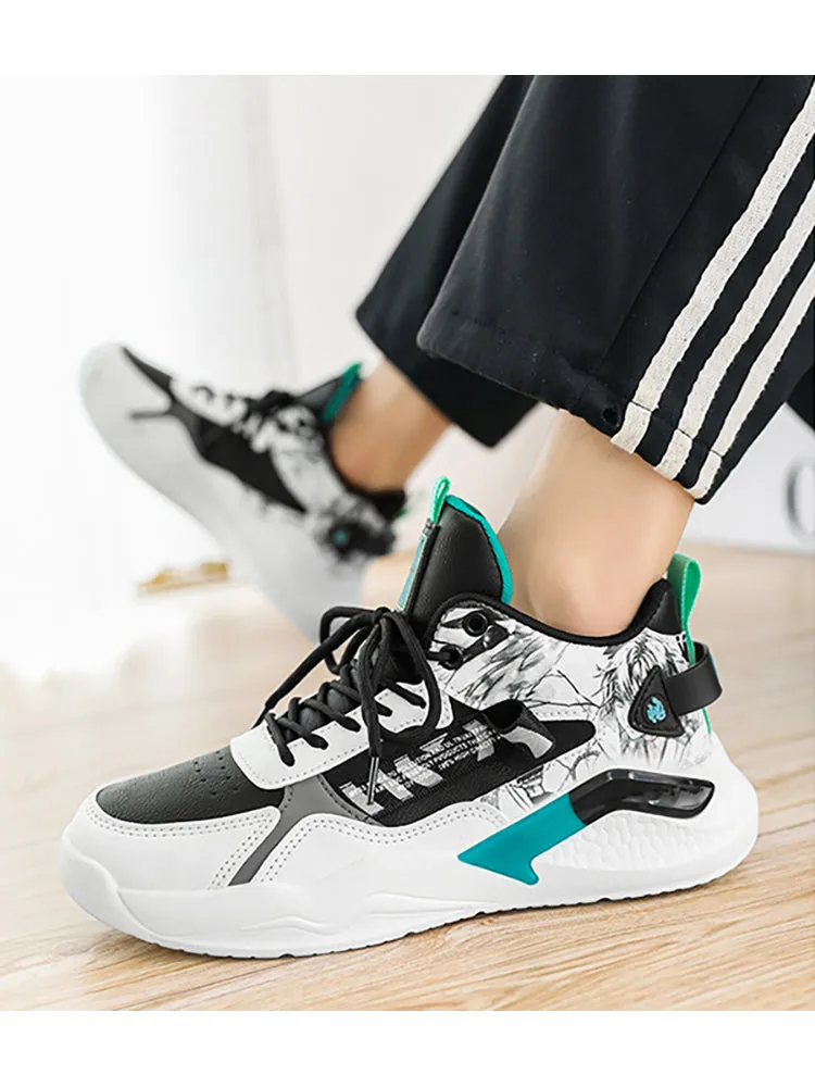 High Top Cartoon Print Training Shock Absorption Basketball Casual Shoes sold by Oeyes product image thumbnail 2