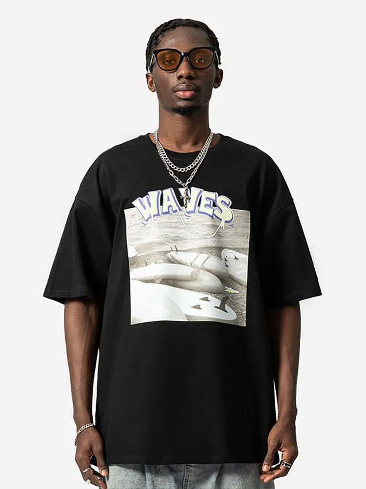 Men'S Cartoon Print Oversize T-Shirts sold by Oeyes product image thumbnail 3