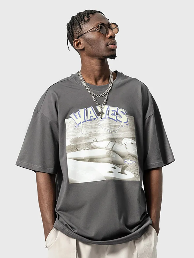 Men'S Cartoon Print Oversize T-Shirts sold by Oeyes product image thumbnail 4