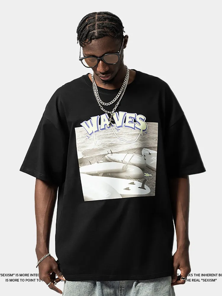 Men'S Cartoon Print Oversize T-Shirts sold by Oeyes product image thumbnail 2