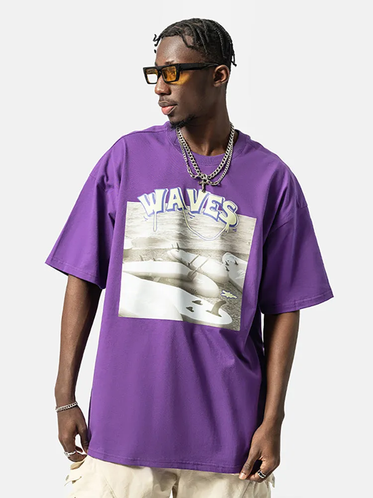 Men'S Cartoon Print Oversize T-Shirts sold by Oeyes