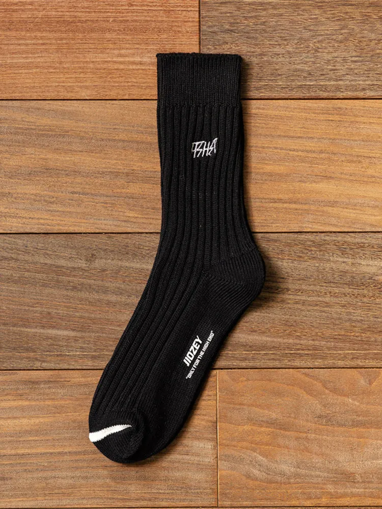 Three Pairs Men'S Cotton Socks Versatile Sports Embroidered Letters Sock sold by Oeyes product image thumbnail 4