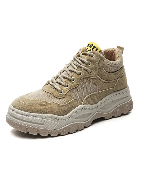 High Top Harajuku Solid Color Street Fashion Clunky Sneakers sold by Oeyes