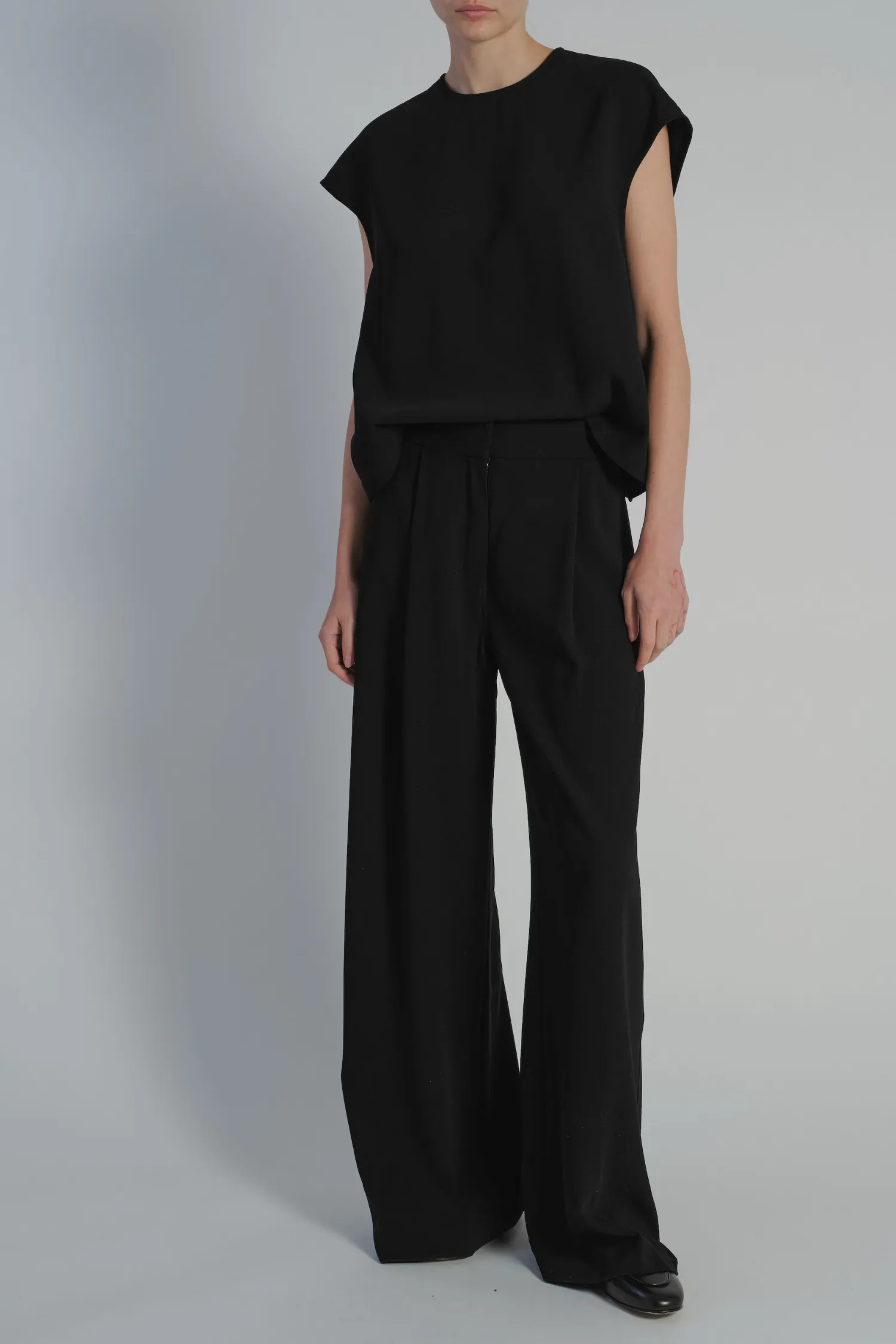 Neve Crepe Pant, Black sold by Saint Art product image thumbnail 3
