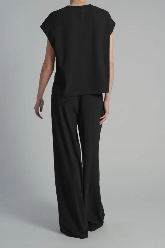 Neve Crepe Pant, Black sold by Saint Art