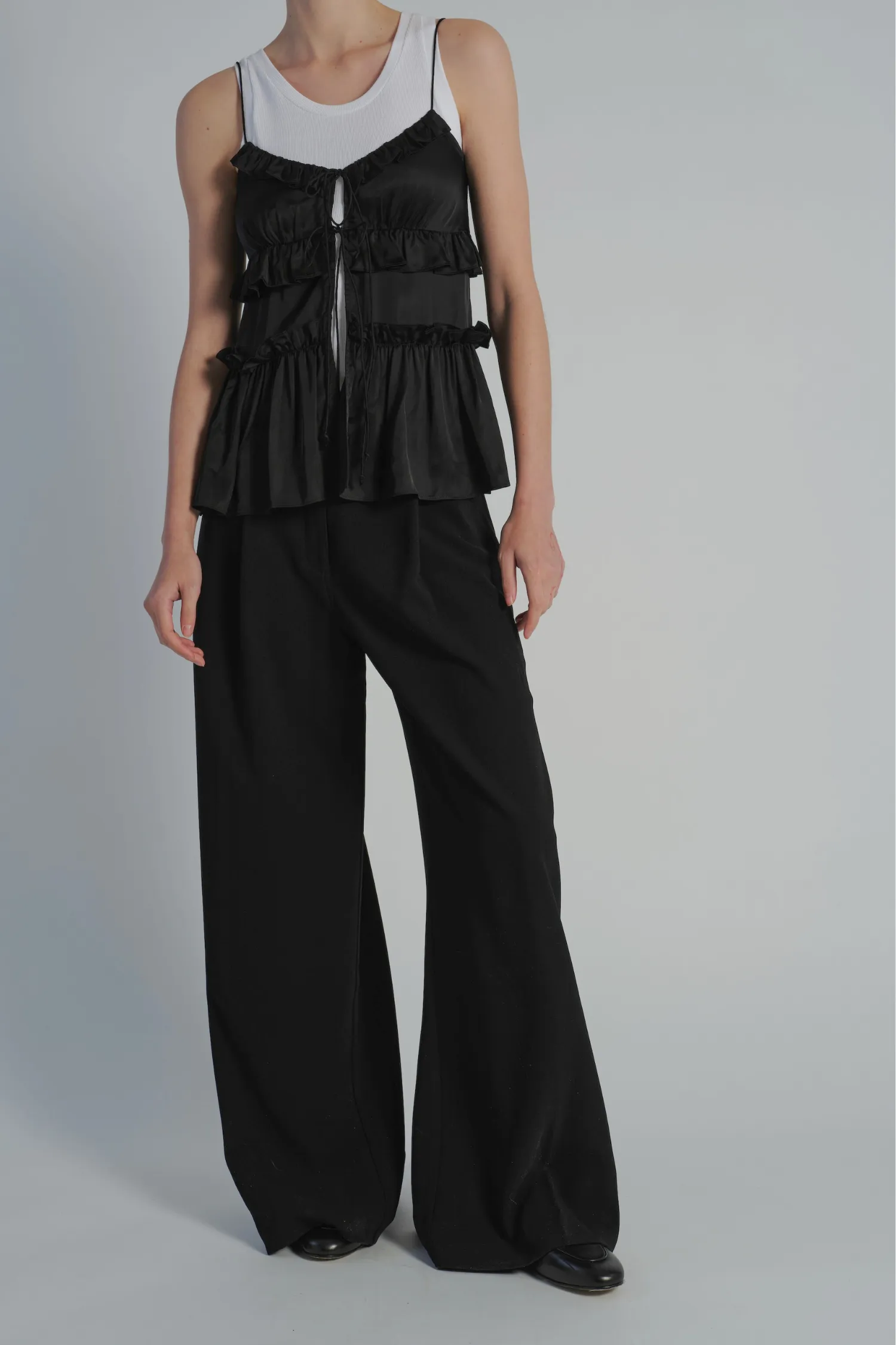 Neve Crepe Pant, Black sold by Saint Art product image thumbnail 5