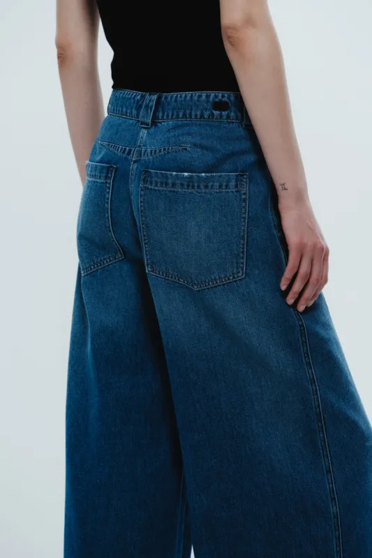 Amber Wideleg Denim Pant, Ashbury Wash sold by Saint Art