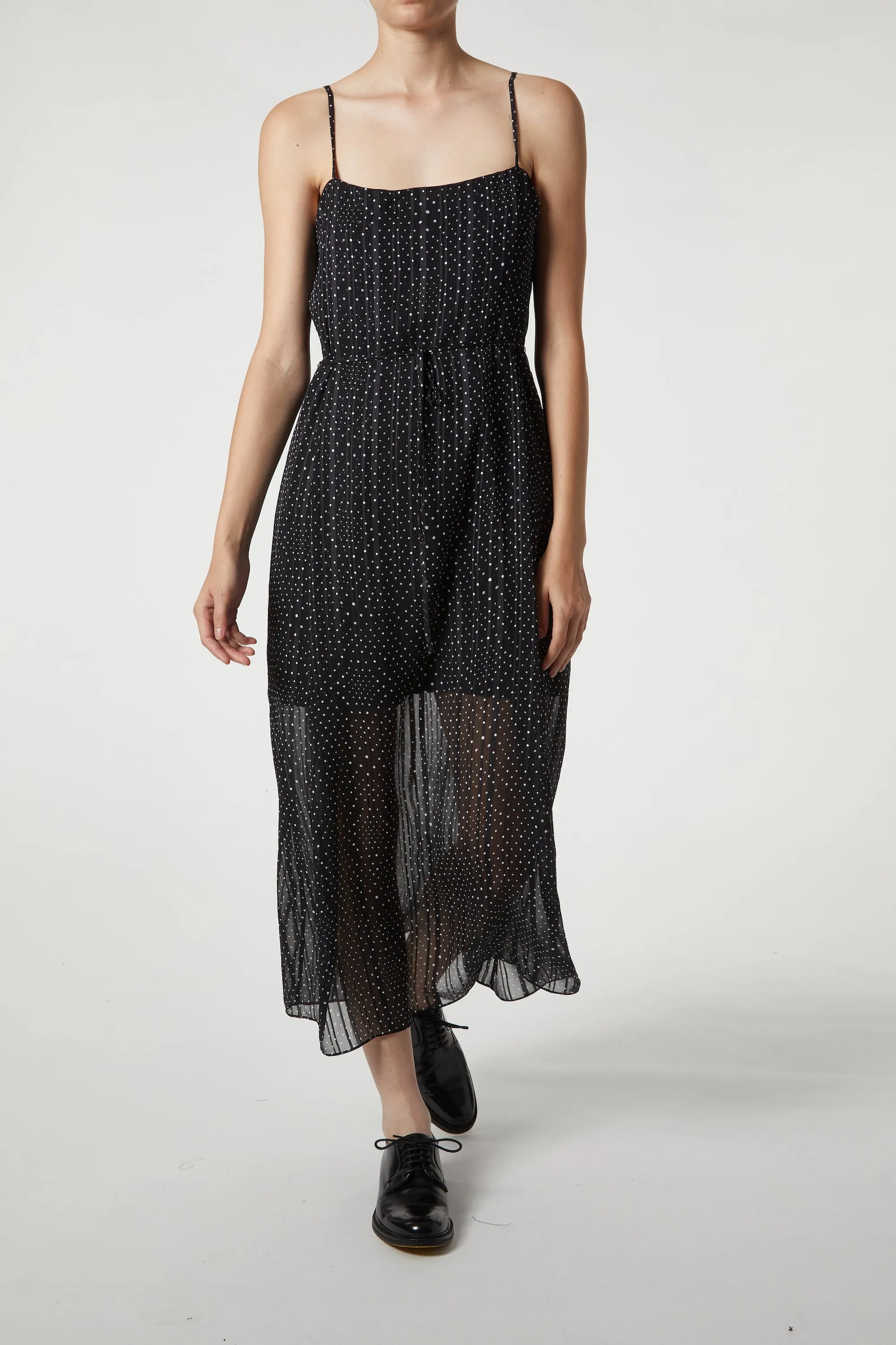 Marlowe Polka Dot Maxi Dress, Black/White sold by Saint Art product image thumbnail 2