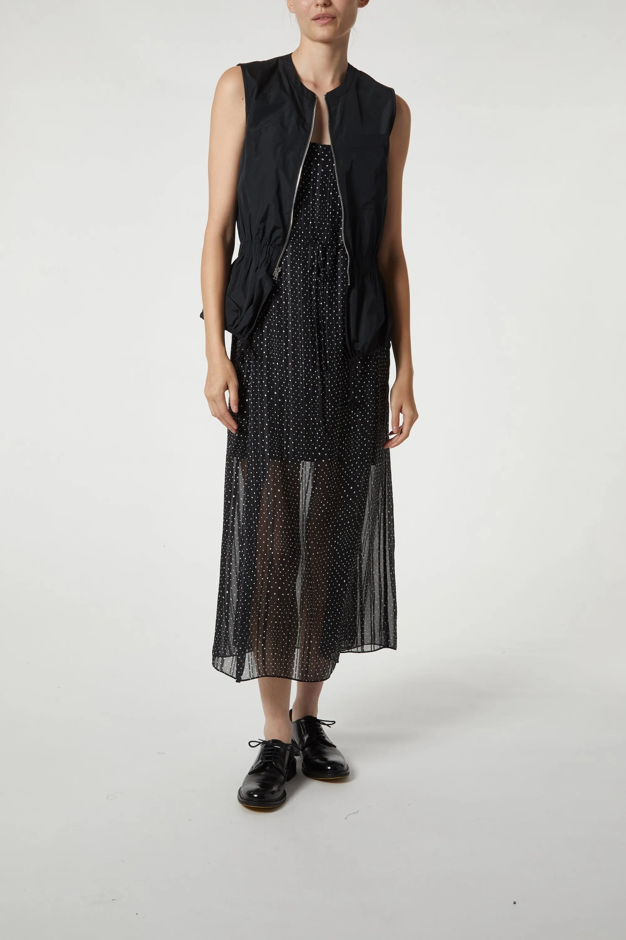 Marlowe Polka Dot Maxi Dress, Black/White sold by Saint Art product image thumbnail 5