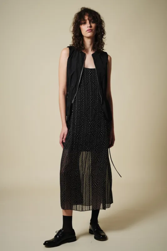 Marlowe Polka Dot Maxi Dress, Black/White sold by Saint Art