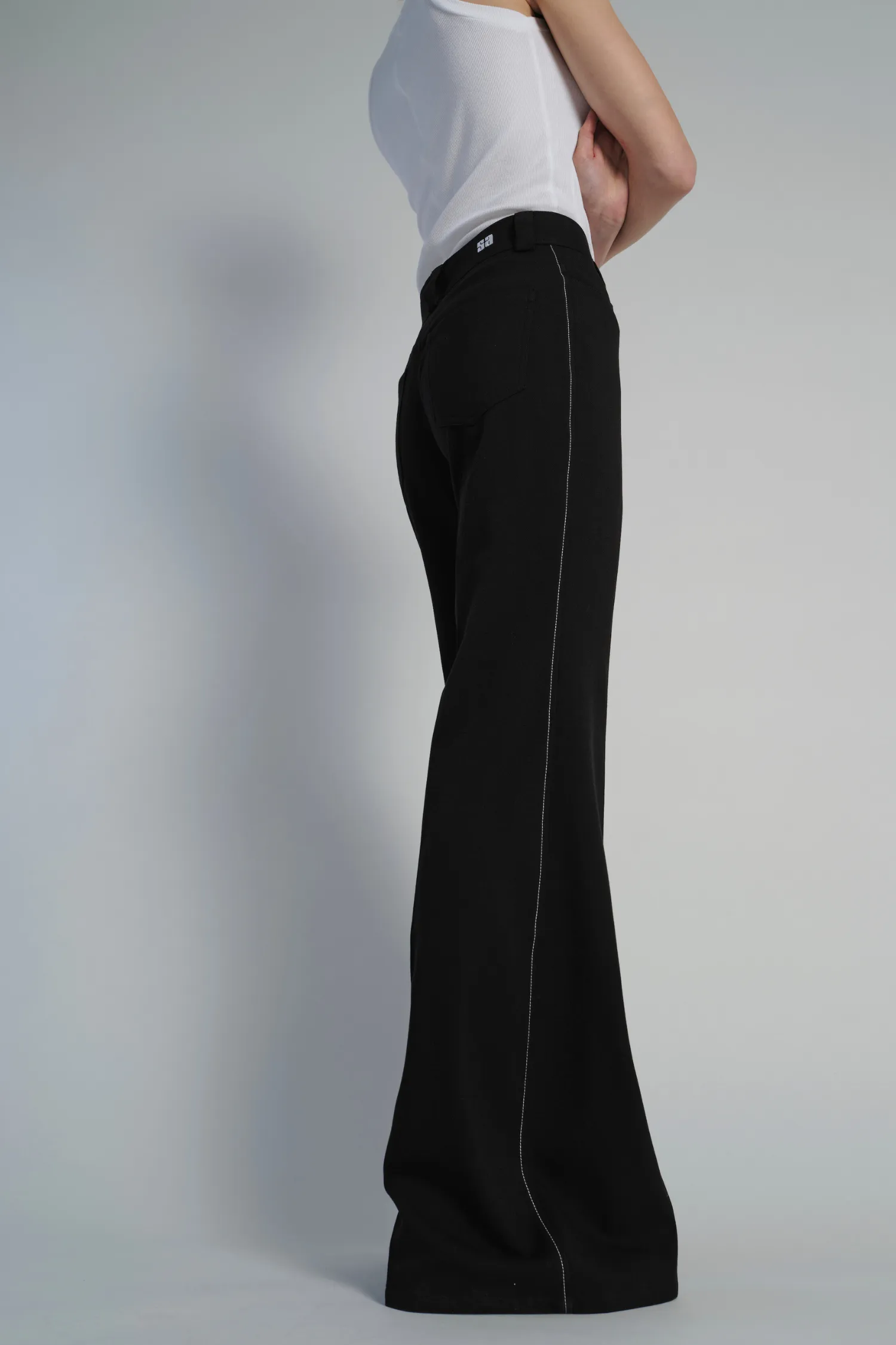 Flo High Waisted Flare Pant, Black sold by Saint Art