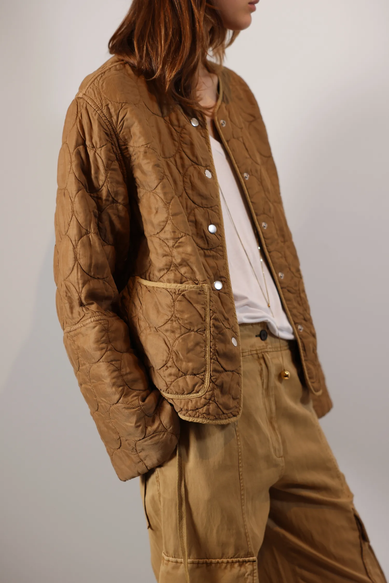 Oliver Quilted Jacket, Dijon sold by Saint Art