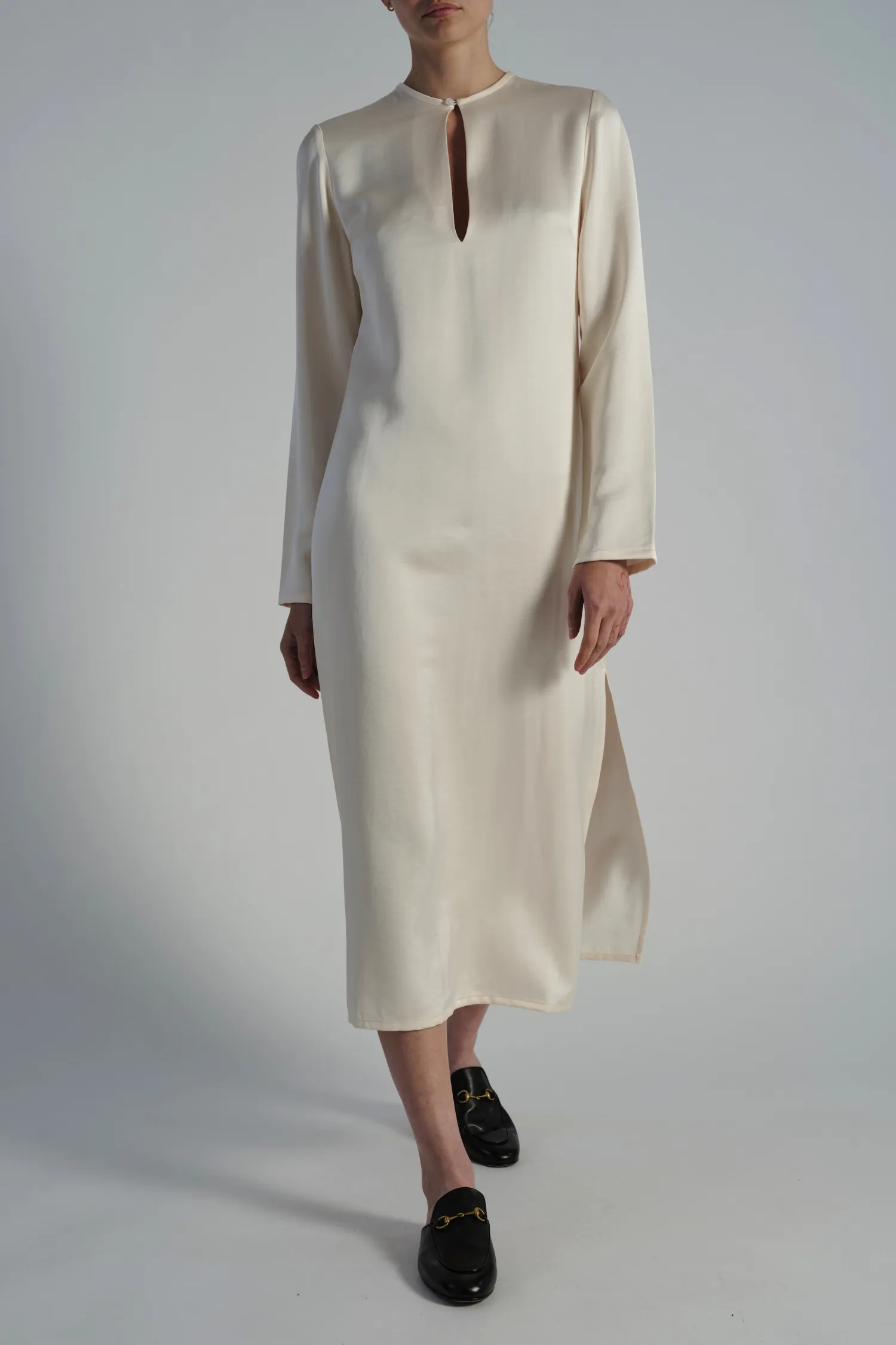 Isabel Long Sleeve Dress, Ivory sold by Saint Art product image thumbnail 2