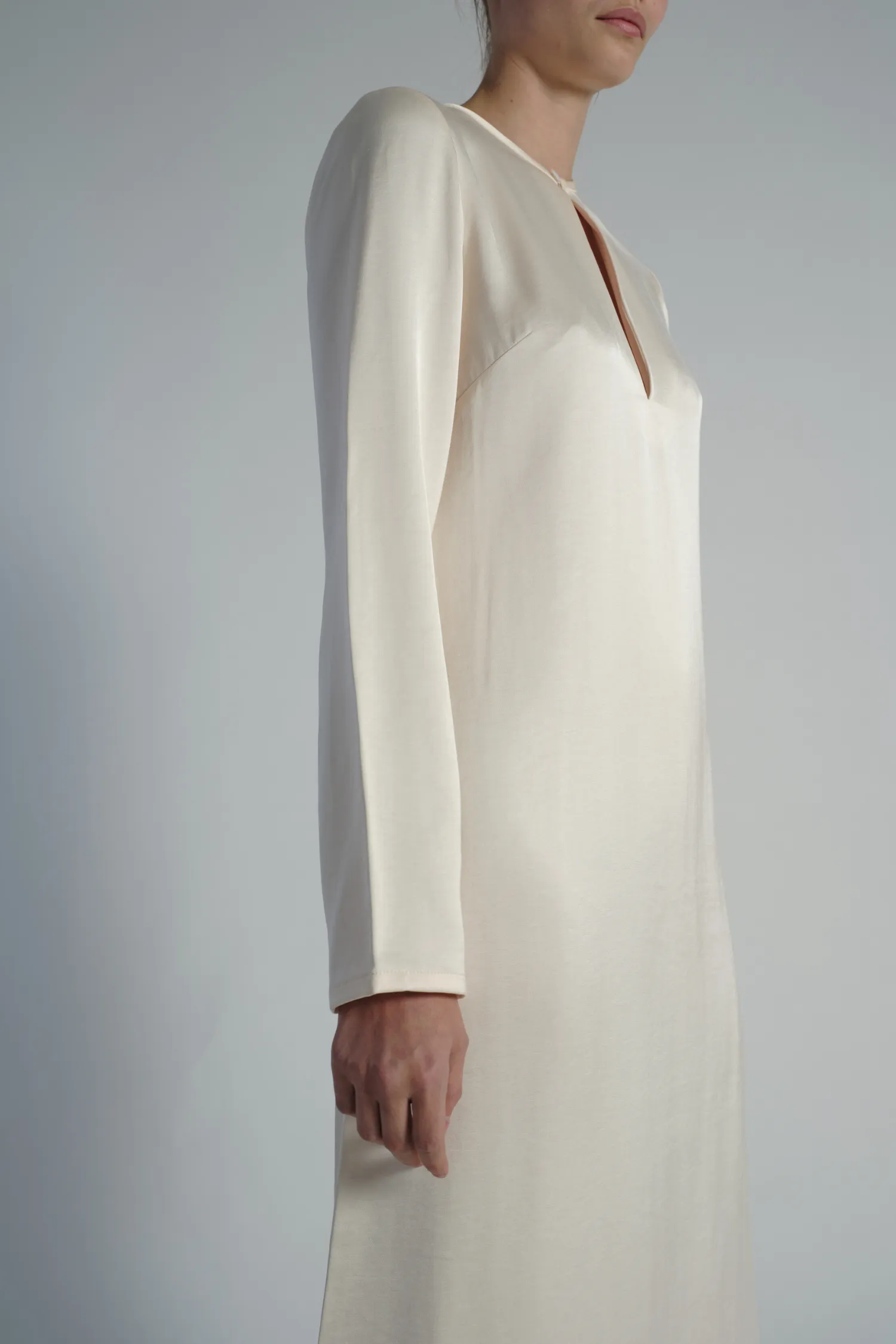Isabel Long Sleeve Dress, Ivory sold by Saint Art product image thumbnail 4