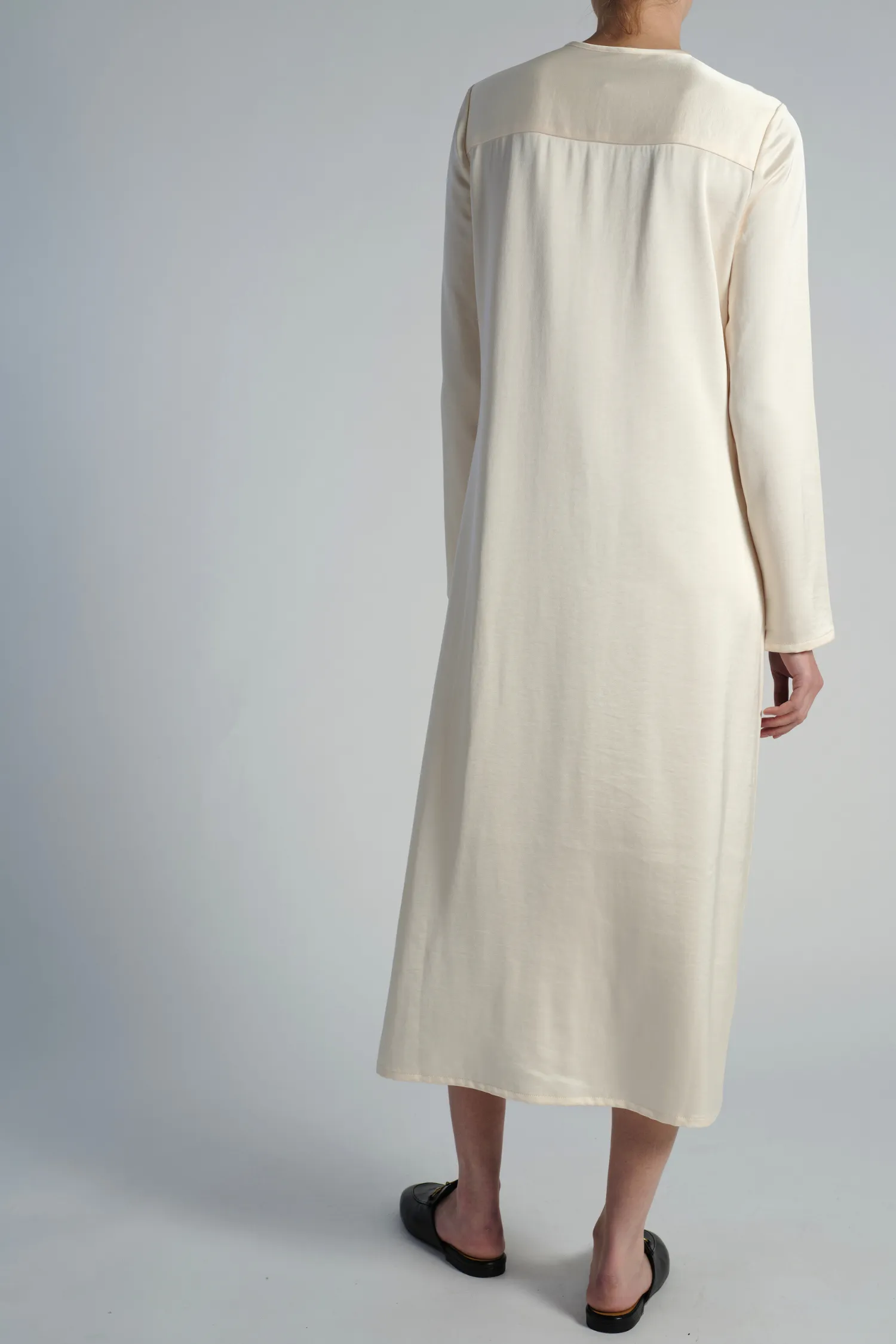 Isabel Long Sleeve Dress, Ivory sold by Saint Art product image thumbnail 3