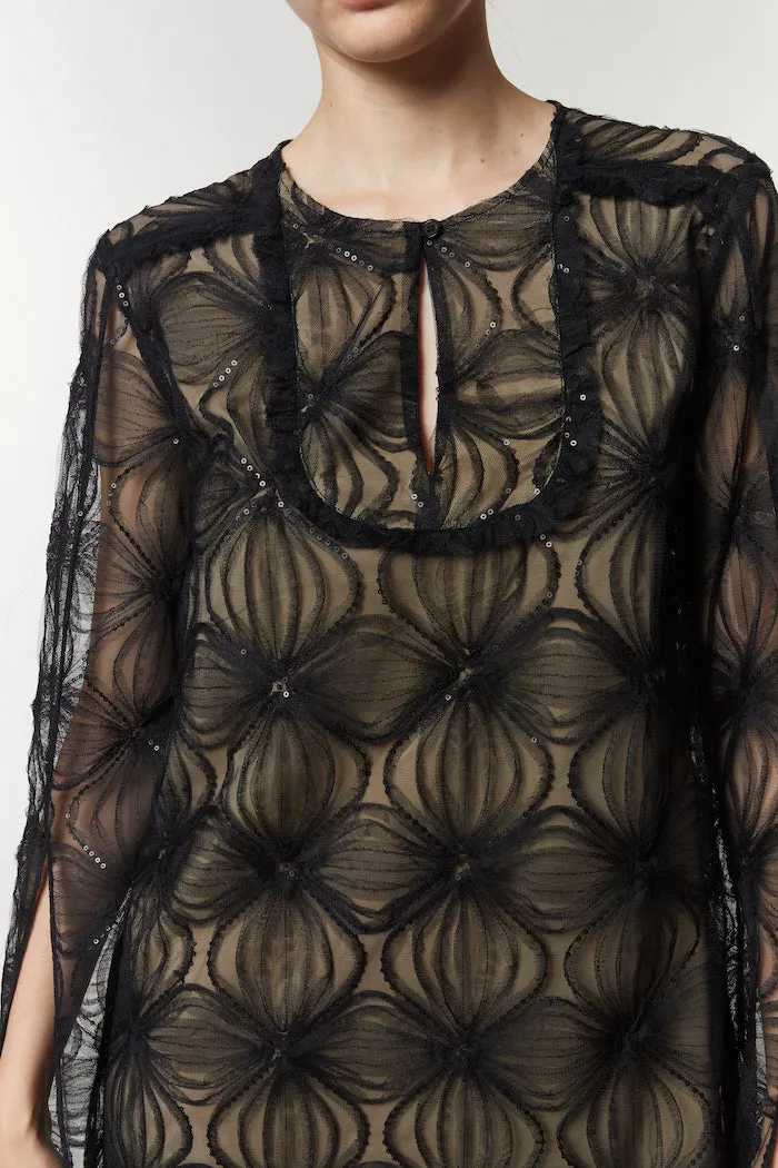 Dahlia Sequin Mesh Mini Dress, Black sold by Saint Art product image thumbnail 2