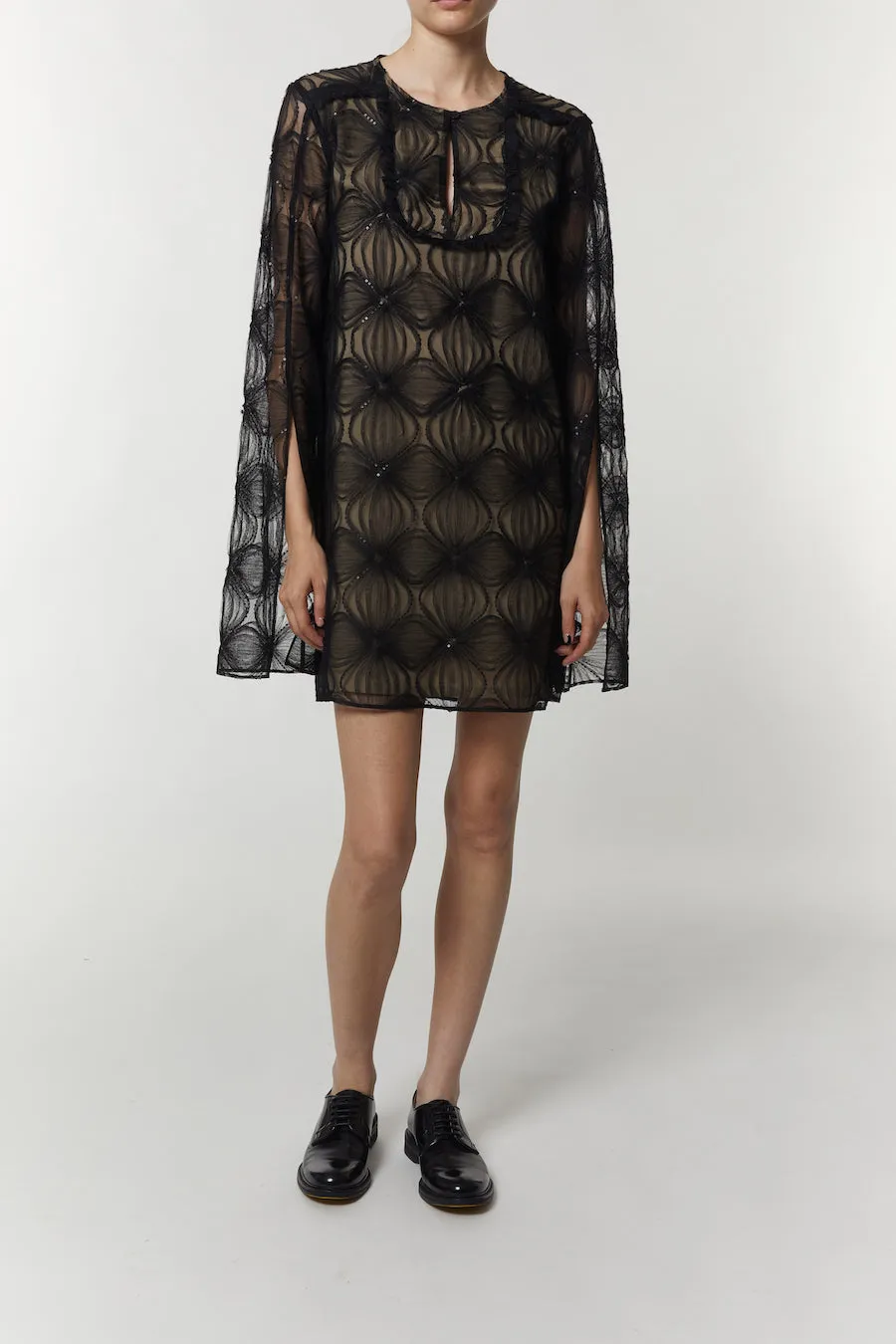 Dahlia Sequin Mesh Mini Dress, Black sold by Saint Art product image thumbnail 5