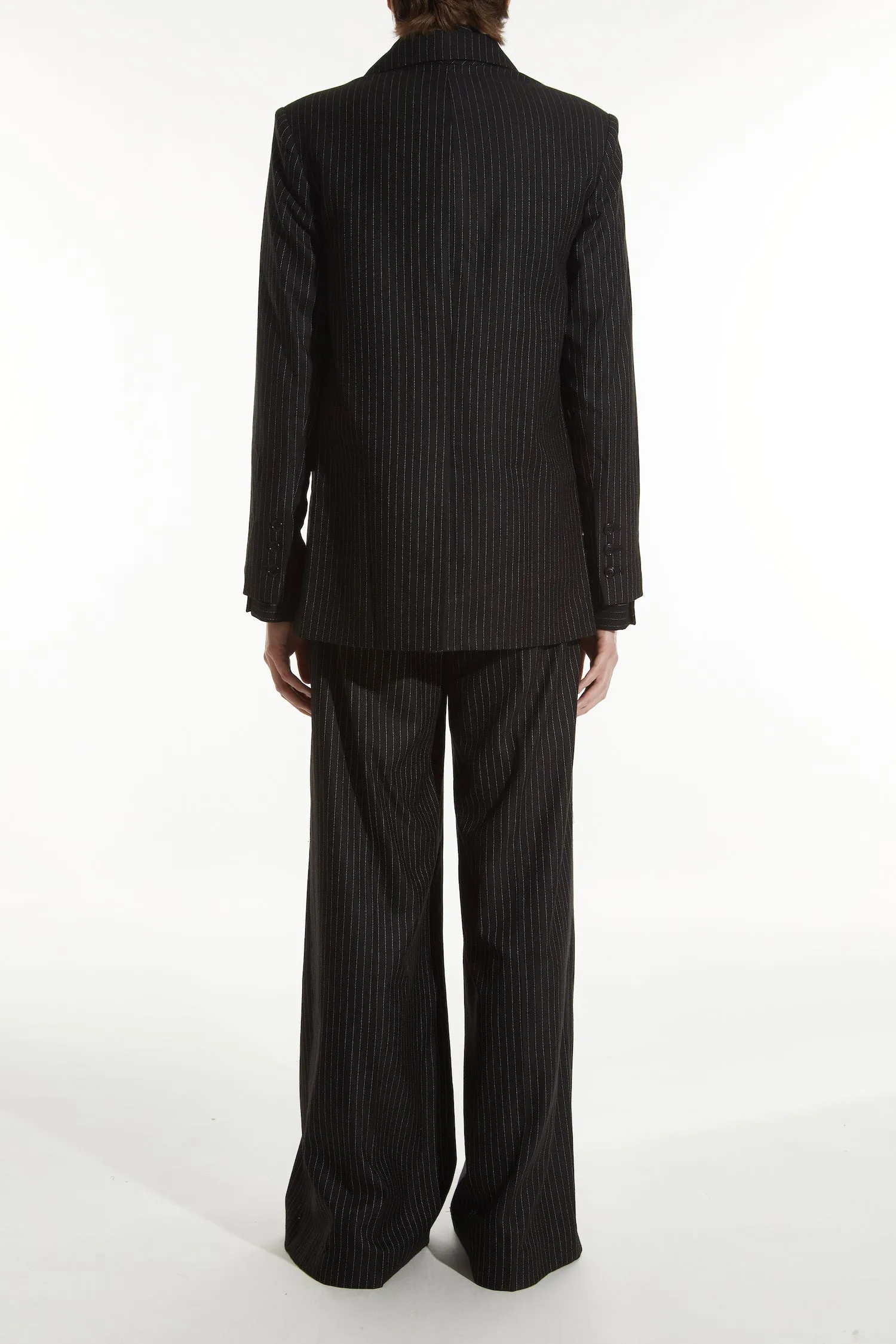 Jackie Pinstripe Blazer, Charcoal Pinstripe sold by Saint Art product image thumbnail 4