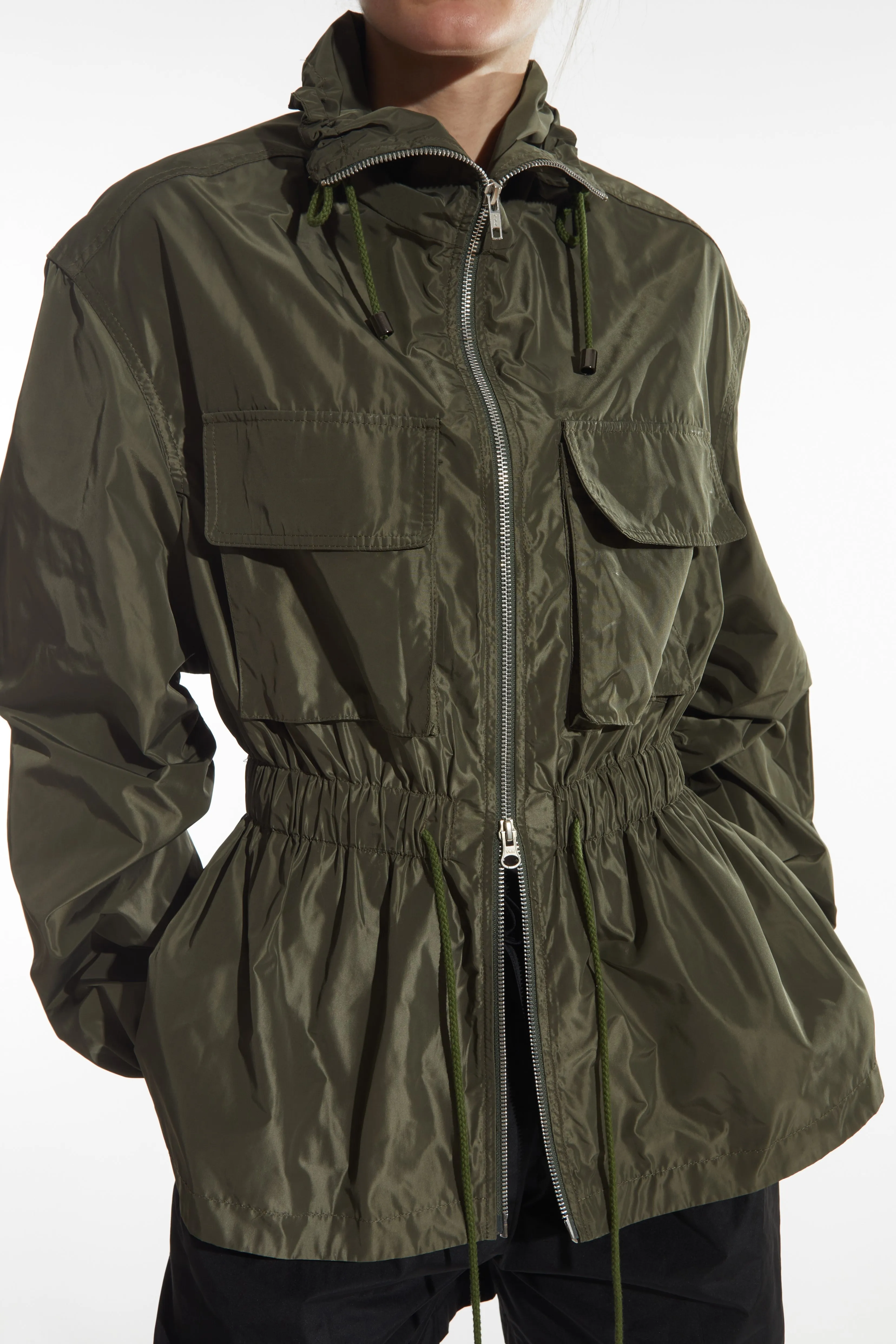 Camden Zip Front Jacket, Olive sold by Saint Art