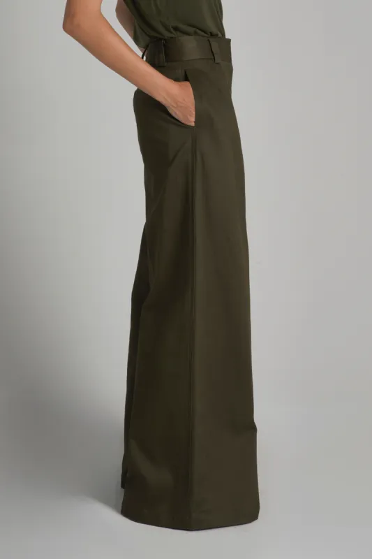Argo Wideleg Trouser, Olive sold by undefined