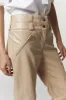 Lauren Low-Rise Straight Leg Leather Pant sold by Saint Art