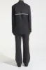 Veronica Mid-Rise Relaxed Fit Combo Pinstripe Trouser, Black sold by Saint Art
