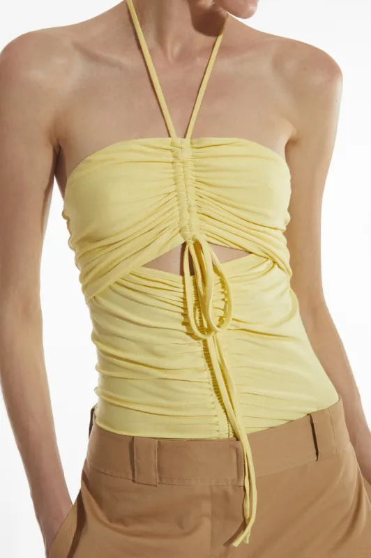 Elsie Ruched Halter Top sold by Saint Art