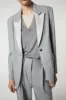 Dylan Tuxedo Jacket, Light Grey sold by Saint Art