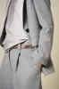 Dylan Tuxedo Jacket, Light Grey sold by Saint Art