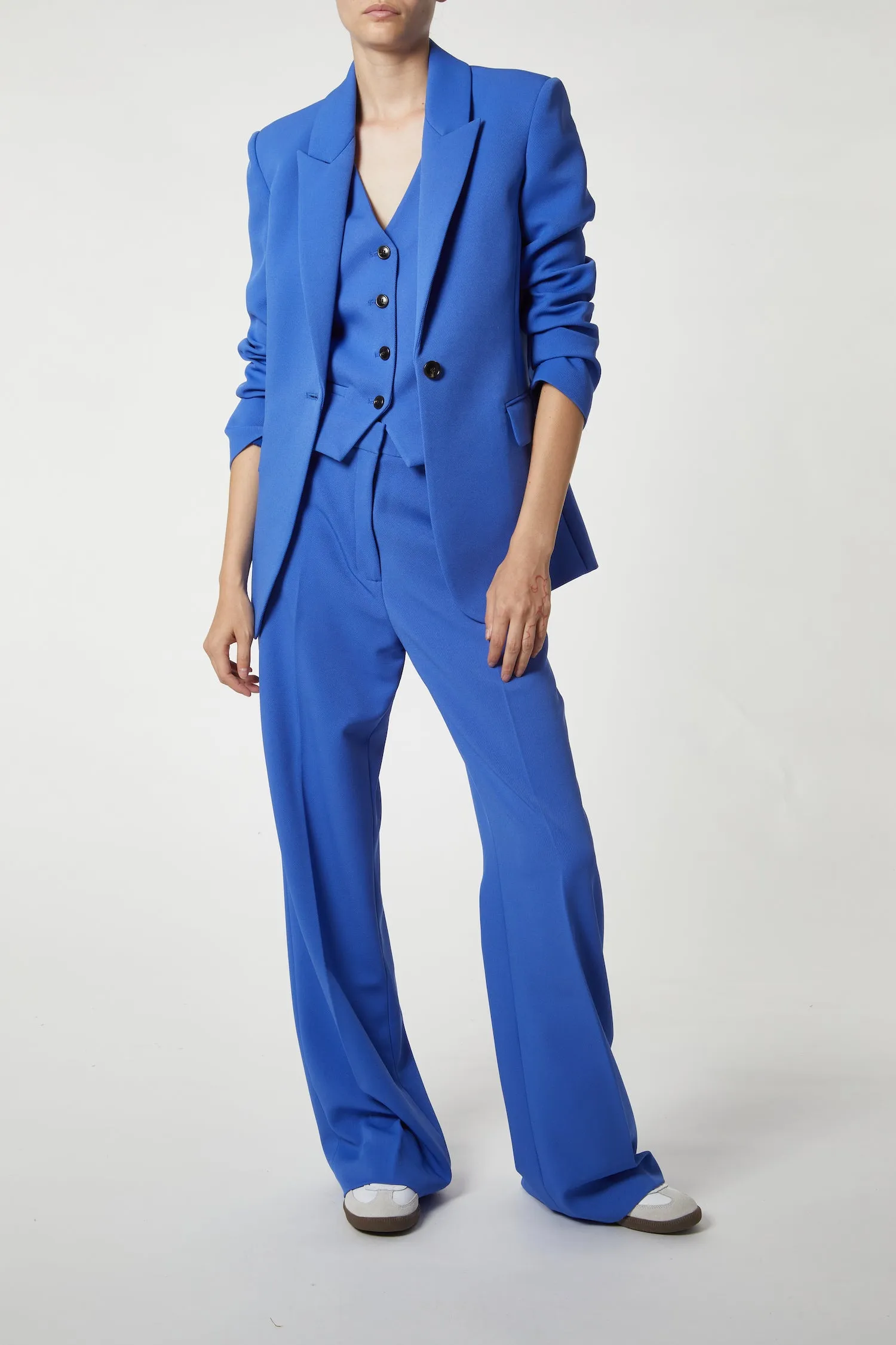 Lucy Mid-rise Relaxed Fit Trouser, French Blue sold by Saint Art product image thumbnail 5