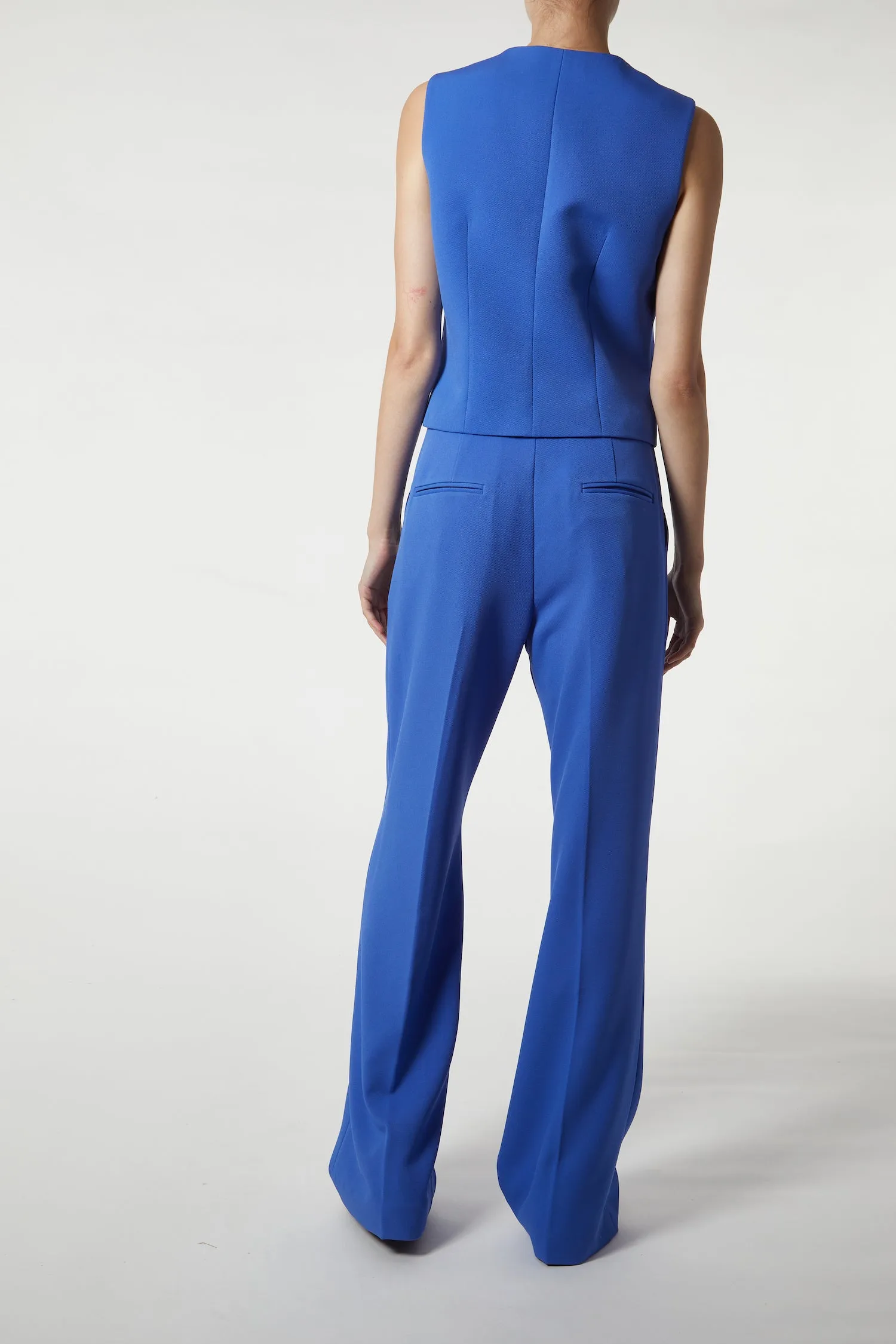 Lucy Mid-rise Relaxed Fit Trouser, French Blue sold by Saint Art product image thumbnail 3