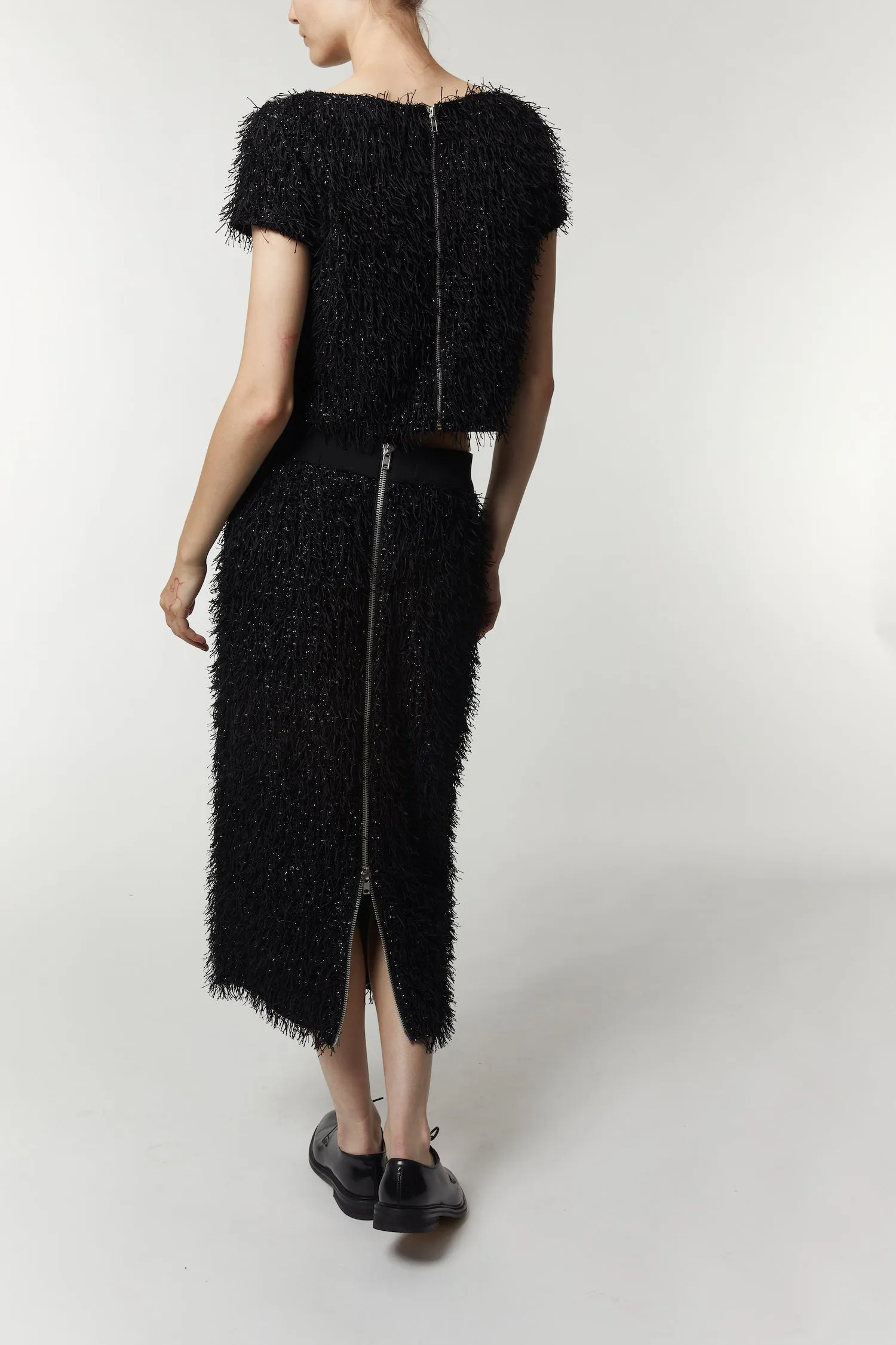 Aurora Blouse, Black Sequin Fringe sold by Saint Art product image thumbnail 4