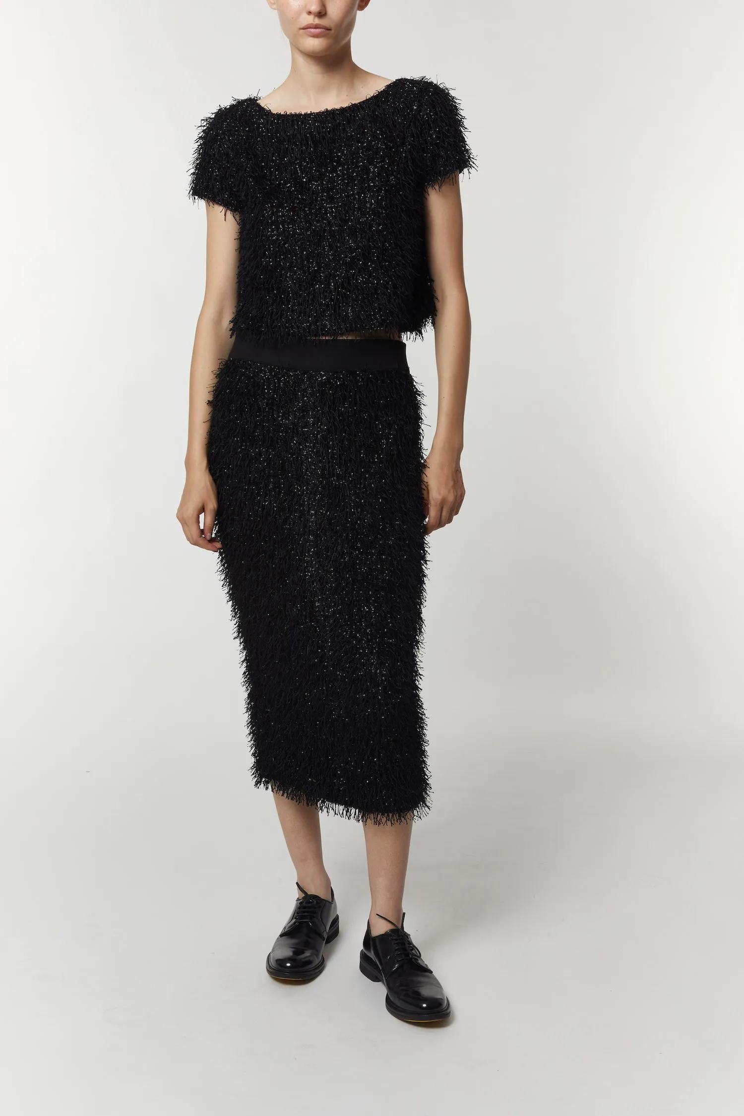 Aurora Blouse, Black Sequin Fringe sold by Saint Art product image thumbnail 3