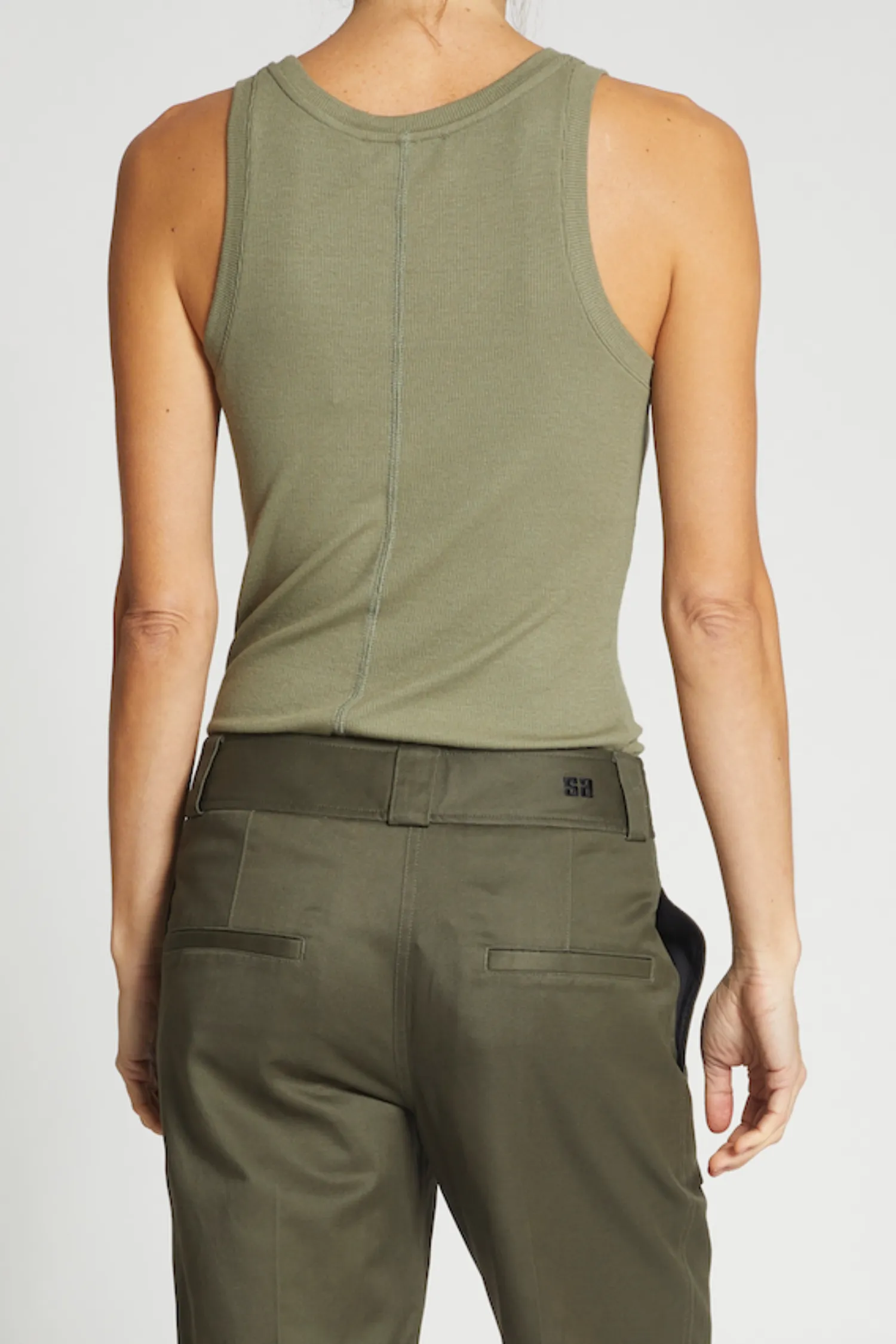 Soren Ribbed Tank, Olive sold by Saint Art product image thumbnail 2